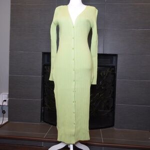 Lita by Ciara Rib Cotton Dress knit V-neck Long cardigan Plus Size XXL NWT